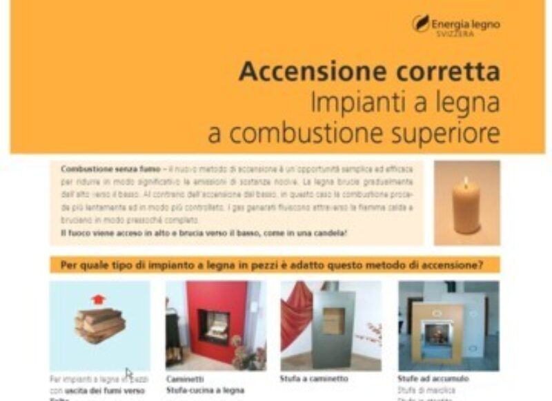 Accensione corretta, combustione superiore